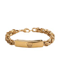 Fashionable Gold-Plated Crown Bracelet for Men & Women